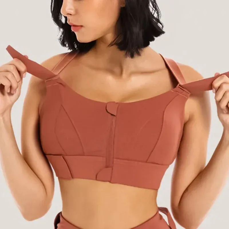 High Impact Sports Bra for Women - Quick Dry, Wireless, Shockproof, Plus Size Available