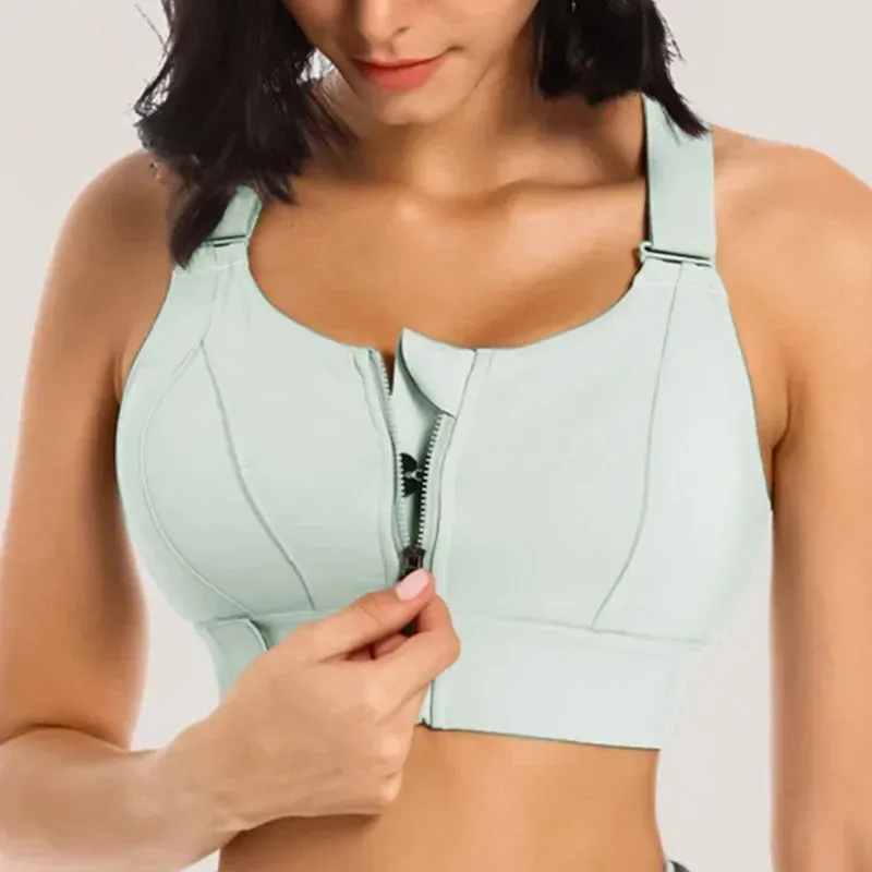 High Impact Sports Bra for Women - Quick Dry, Wireless, Shockproof, Plus Size Available
