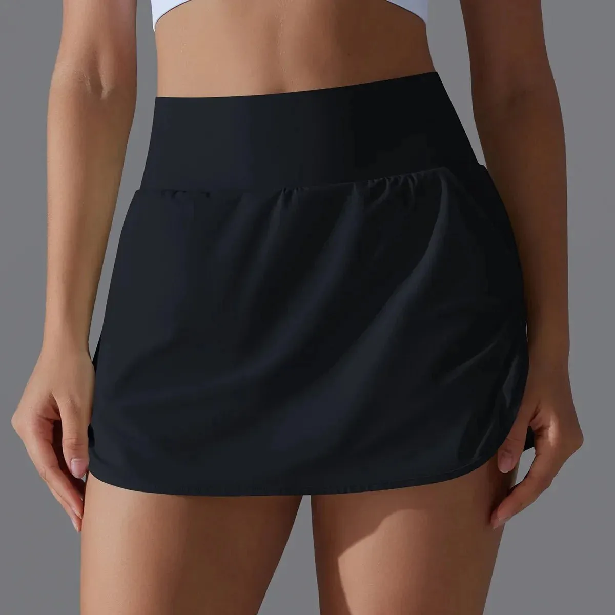 High Waist Fitness Mini Skirt