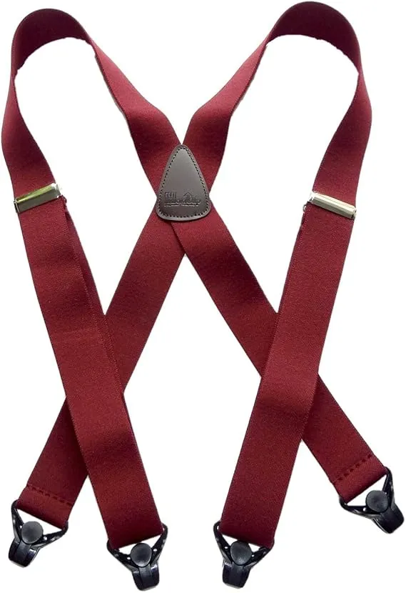 Holdup 1 1/2" wide Classic Series Suspenders with Patented Gripper Clasp