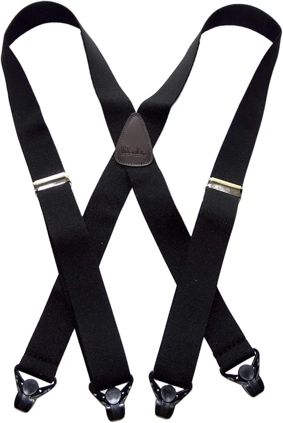 Holdup 1 1/2" wide Classic Series Suspenders with Patented Gripper Clasp