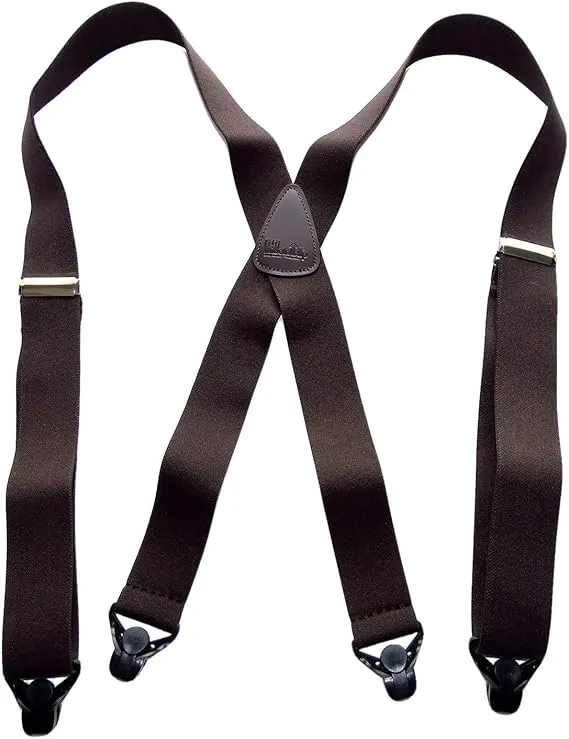 Holdup 1 1/2" wide Classic Series Suspenders with Patented Gripper Clasp