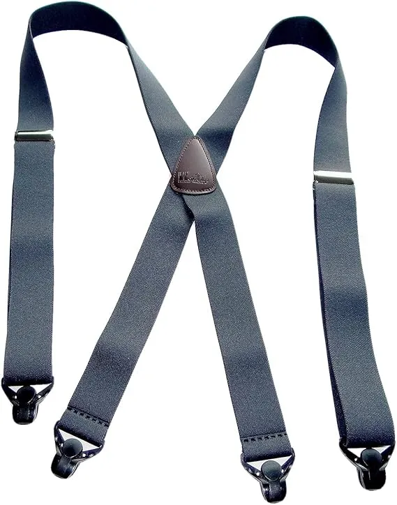 Holdup 1 1/2" wide Classic Series Suspenders with Patented Gripper Clasp