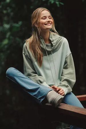 Home Stretch Colorblock Pullover-Sage/Stone