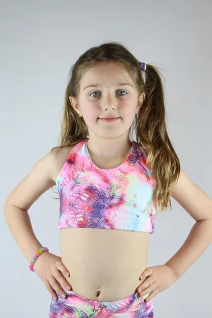 Hummingbird Crop Top Sports Bra Youth Girls