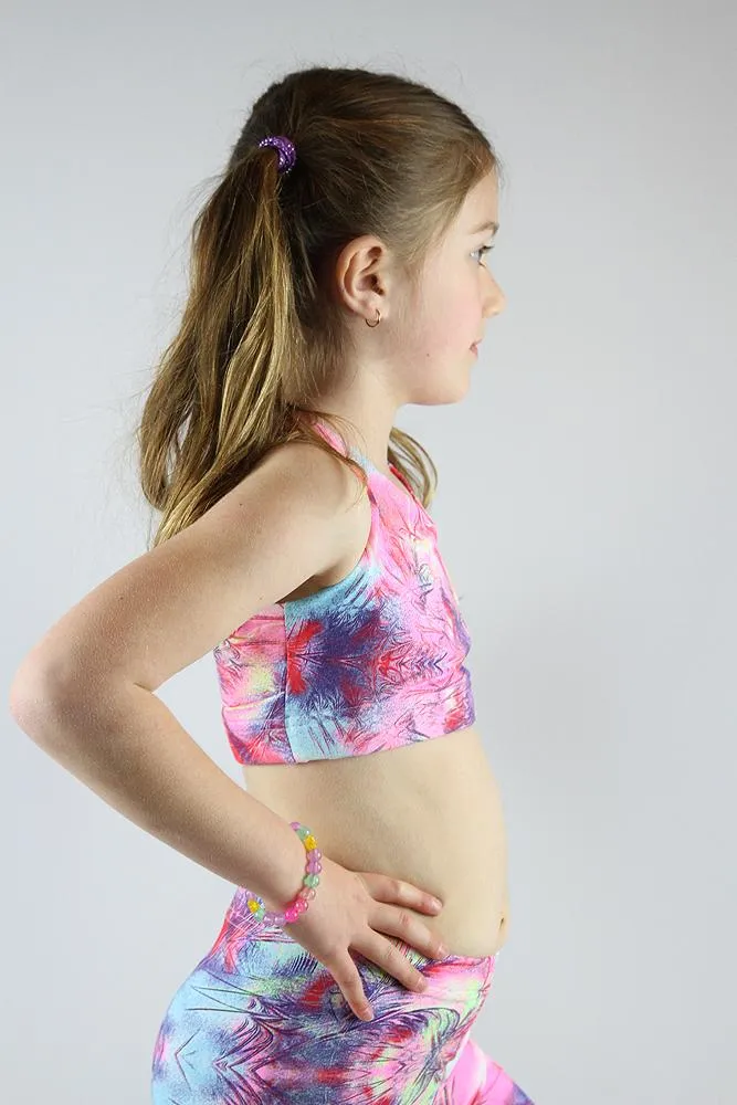 Hummingbird Crop Top Sports Bra Youth Girls