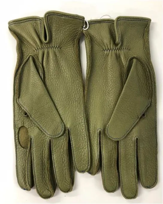 Hunting Gloves-Green Leather