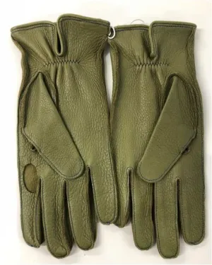 Hunting Gloves-Green Leather