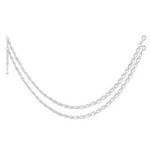 iJuels 925 Sterling Silver Italian Silver anklets/payal set For Girls/Women