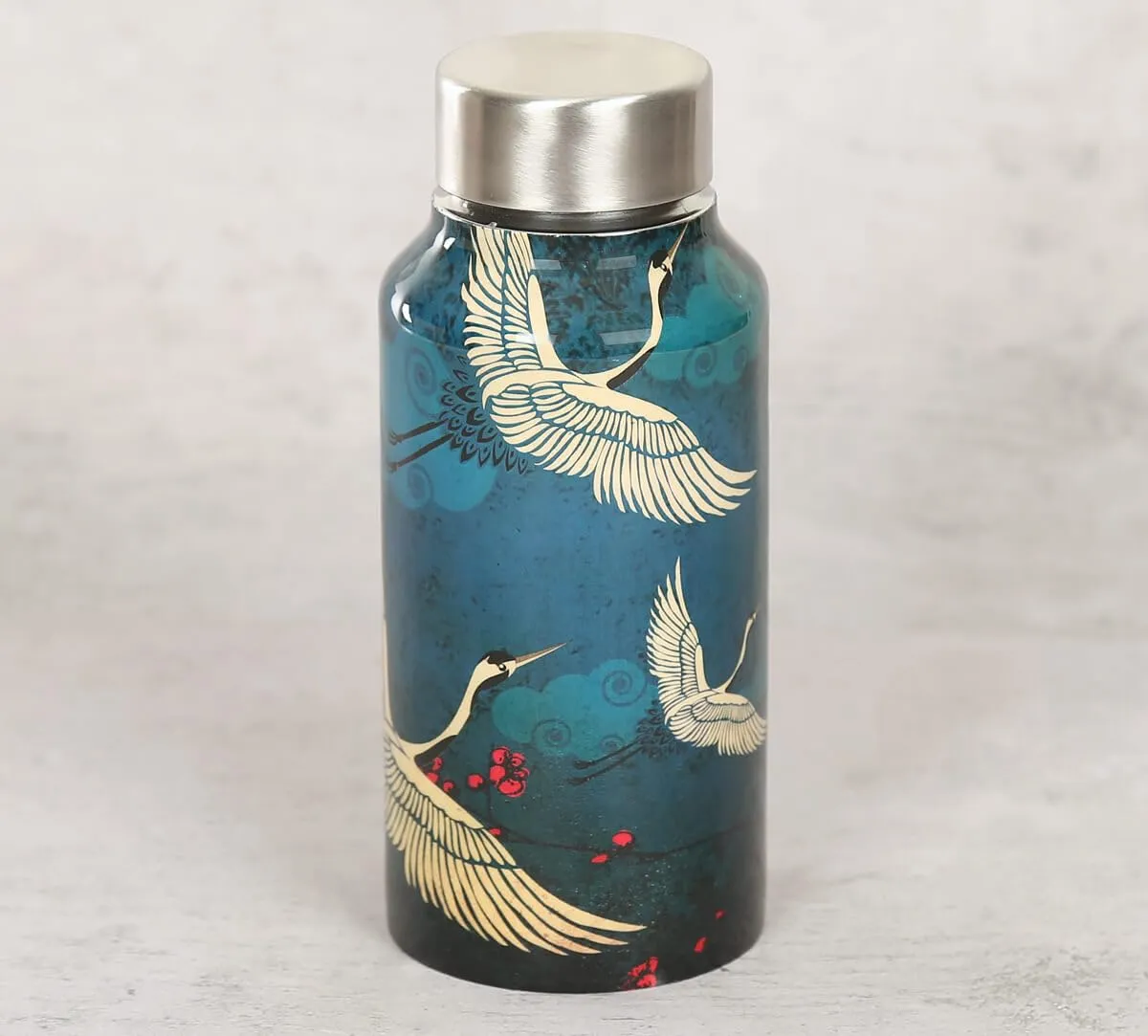 India Circus by Krsnaa Mehta Legend of the Cranes Small Reusable Travel Water Steel Bottle, 550 mL (Pack of 1)