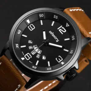 Infantry Military Leather Watch