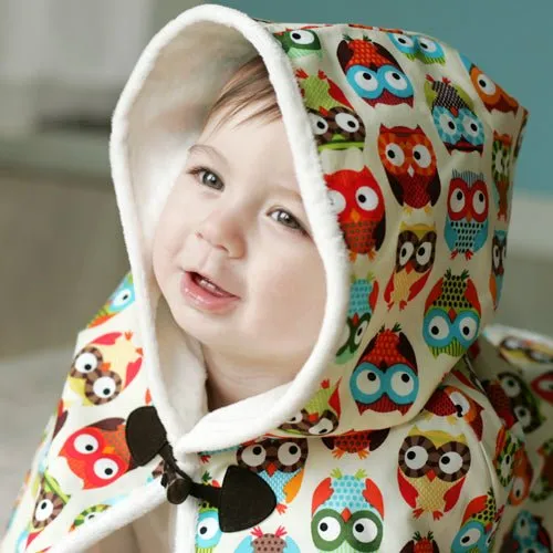 Innobaby Kinderspel Hooded Cape – Soft Cotton Baby Cape with Stylish Hood (Size 12M-3T)