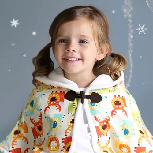 Innobaby Kinderspel Hooded Cape – Soft Cotton Baby Cape with Stylish Hood (Size 12M-3T)