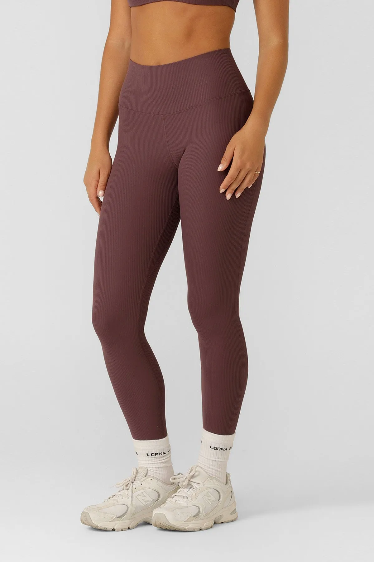 Irresistable Luxe Rib Full Length Leggings | Amethyst Shadow