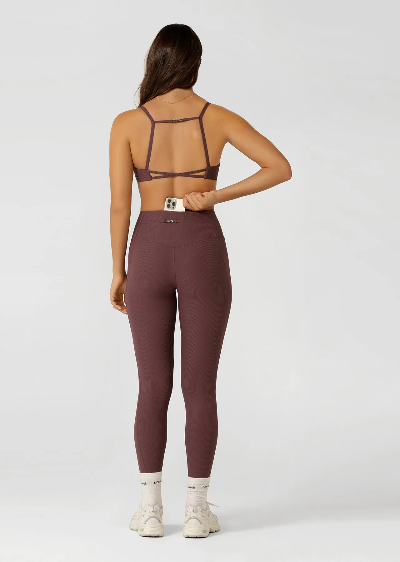 Irresistable Luxe Rib Full Length Leggings | Amethyst Shadow