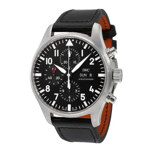 IWC PILOT'S CHRONOGRAPH BLACK MEN WATCH IW377709