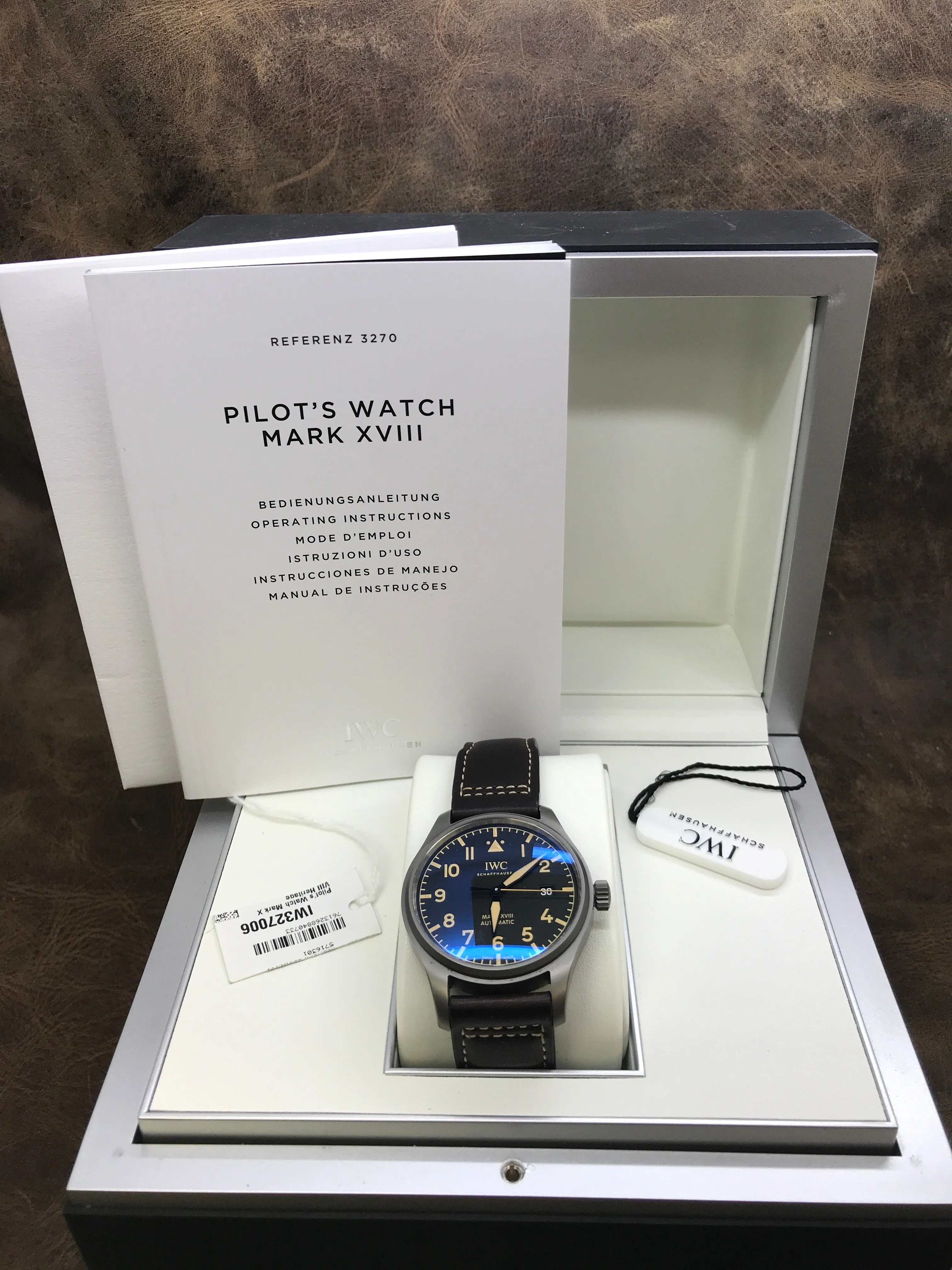 IWC Pilot's Watch Mk XVIII Heritage IW327006 Black Dial Automatic  Men's Watch