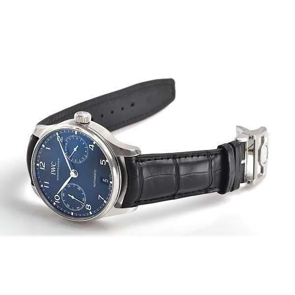 IWC PORTUGIESER BLACK AUTOMATIC MEN WATCH  IW500703