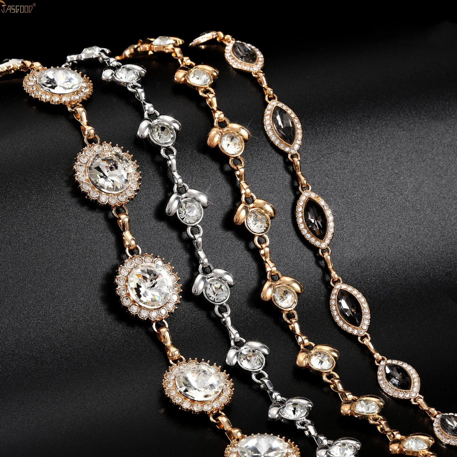 JASGOOD Halloween Women Chain Belts Rhinestone Belt Shiny Crystal Waist Belt for Ladies Dresses