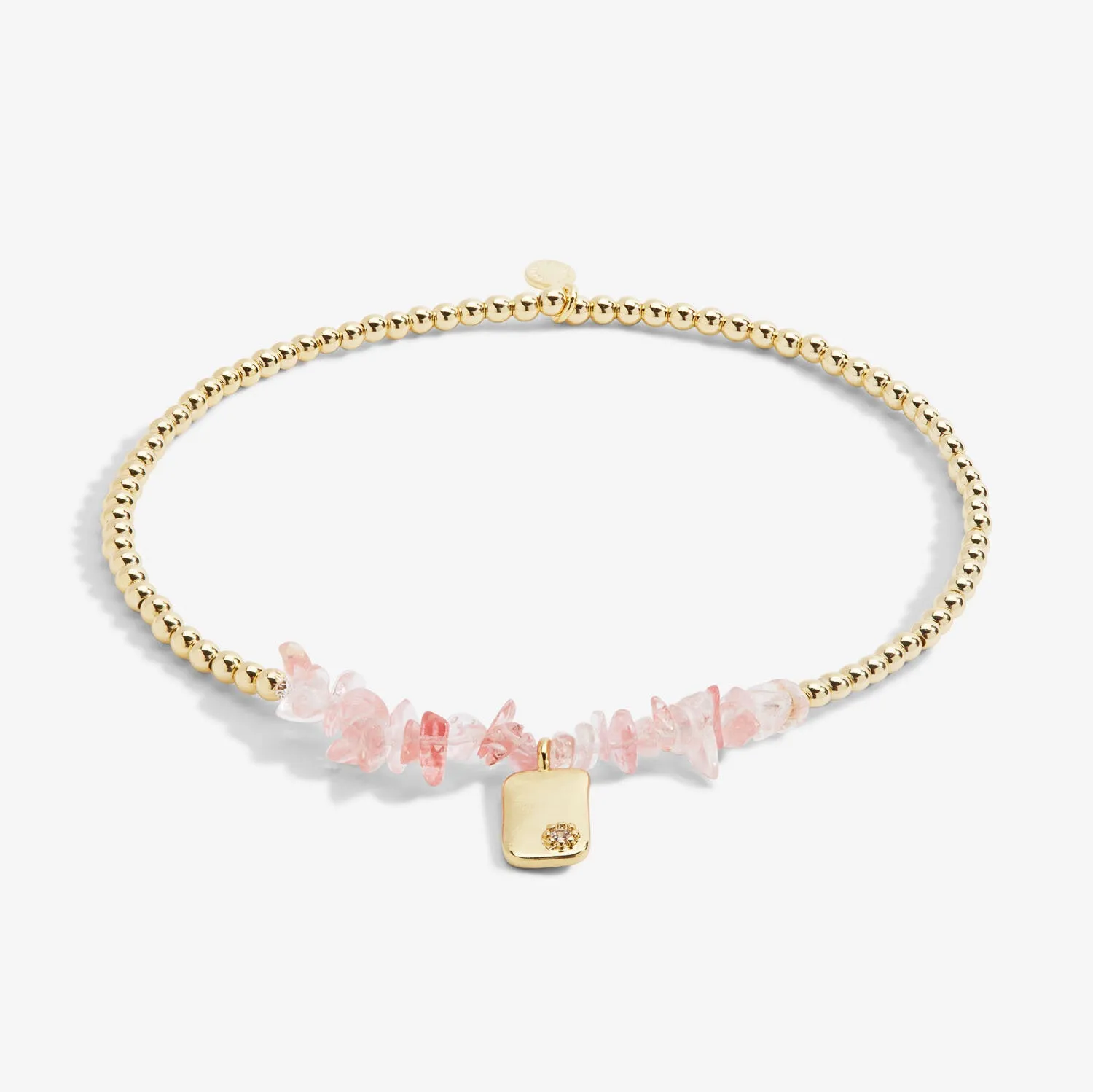 Joma Jewellery - Anklet - Pink Crystal - Gold Plated