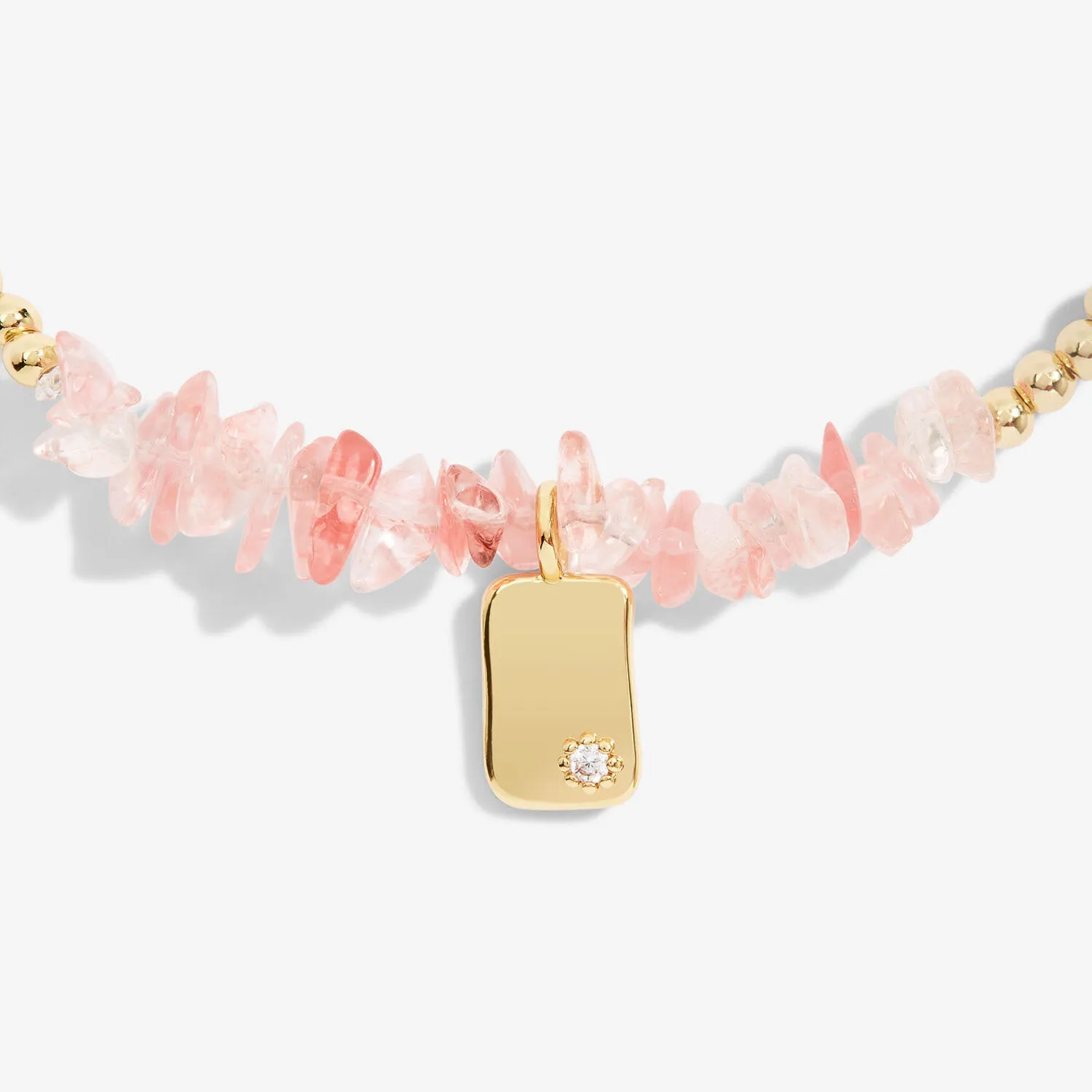 Joma Jewellery - Anklet - Pink Crystal - Gold Plated