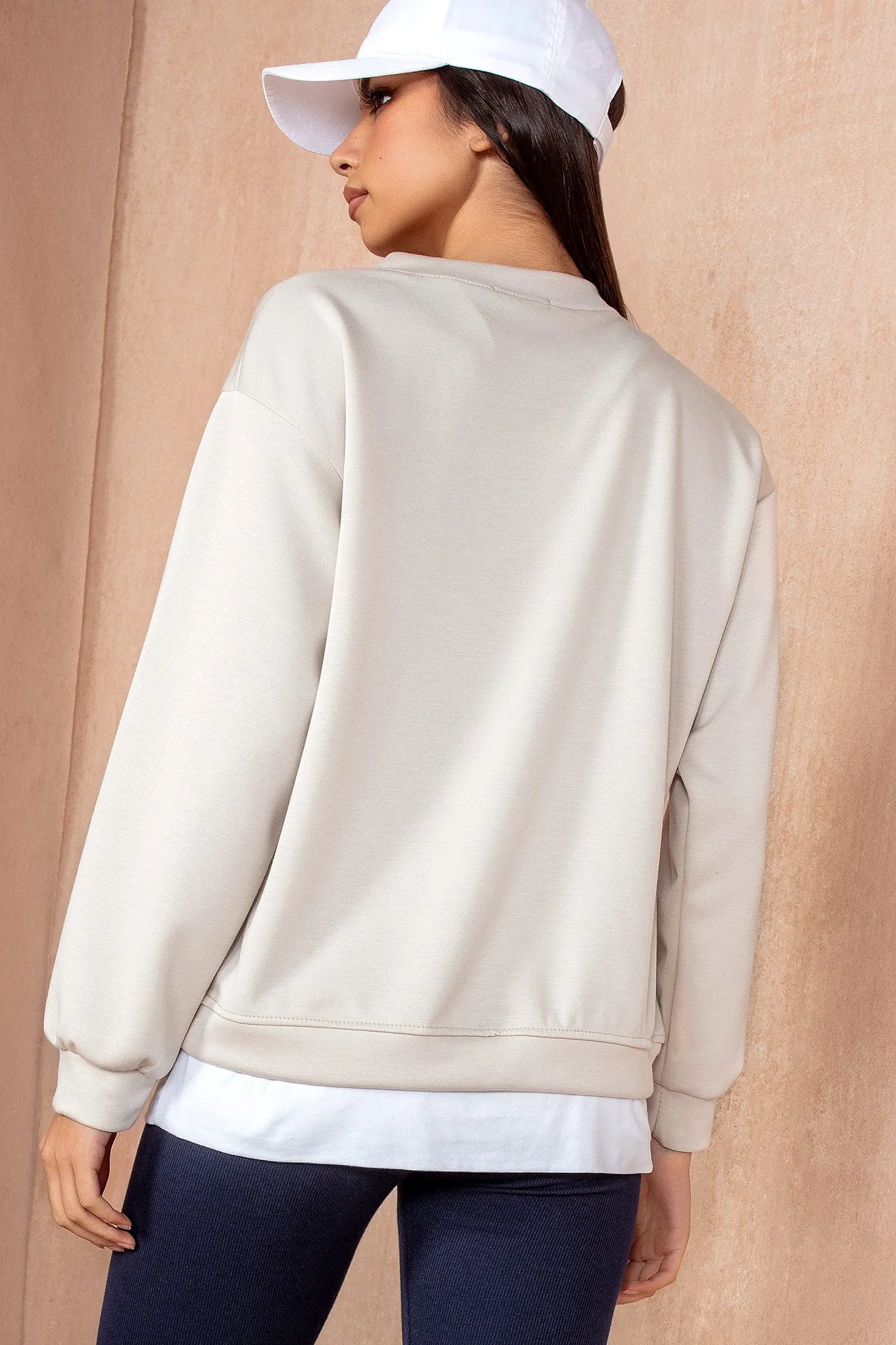 Jordan Cream White Hem Sweatshirt