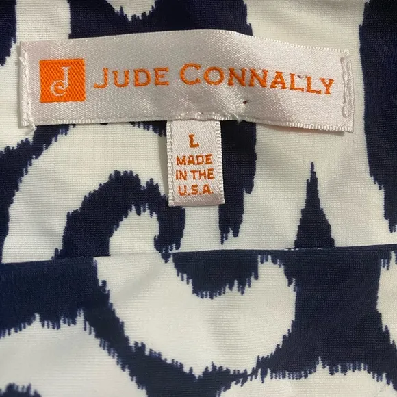 Jude Connally Liv Skort Skirt Blue White Print Preppy Tennis Golf Athletic Chic