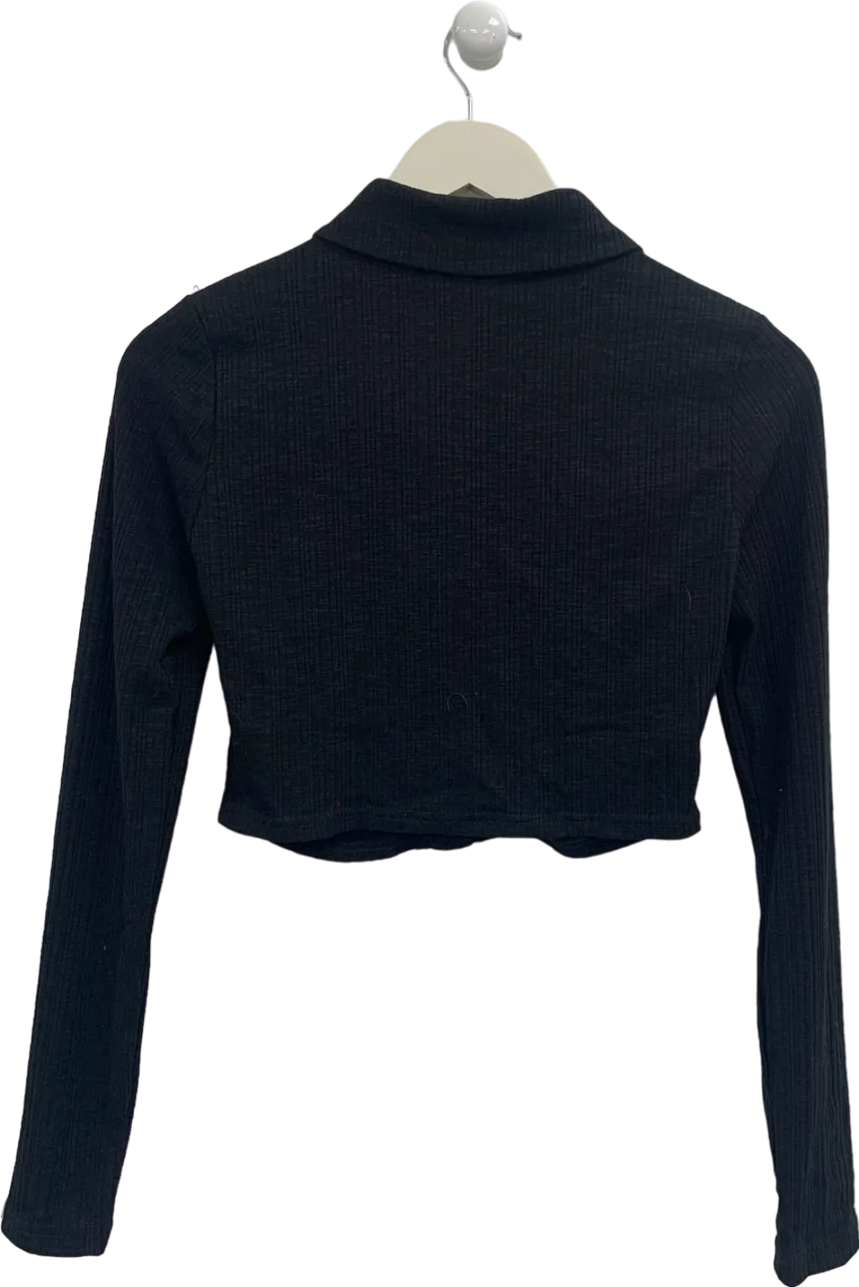 Kaiia the label Black Long Sleeved Crop Top UK 8