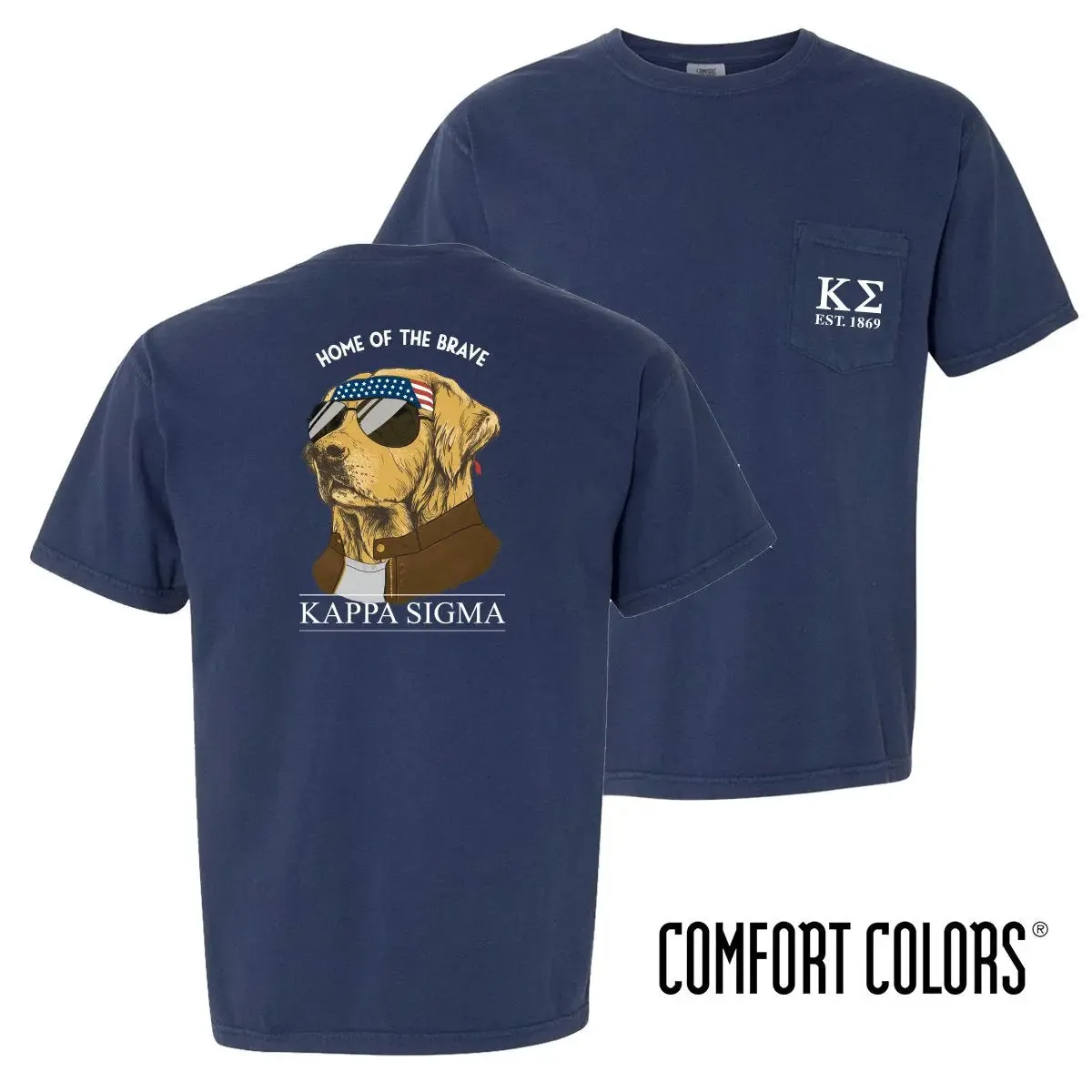 Kappa Sig Short Sleeve Navy Patriot Retriever Tee