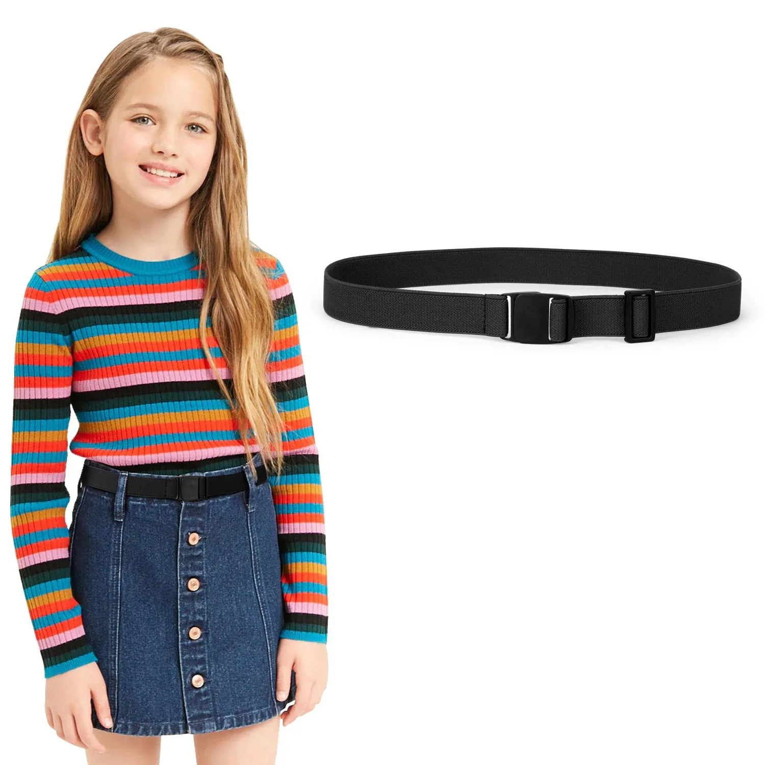 Kids Adjustable Elastic Belts for Pants Children Stretch Belts for Boys and Girls by JASGOOD