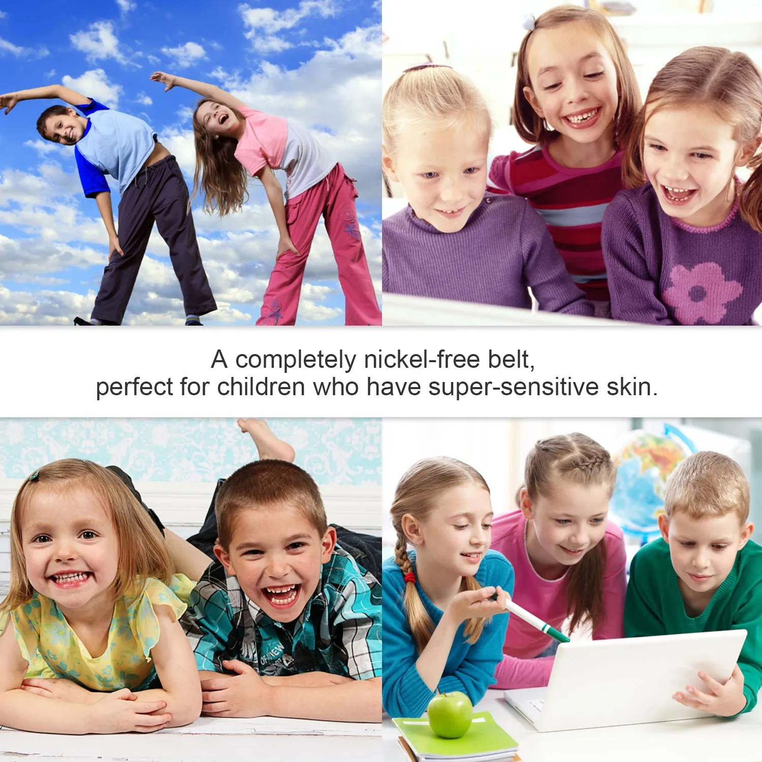 Kids Adjustable Elastic Belts for Pants Children Stretch Belts for Boys and Girls by JASGOOD