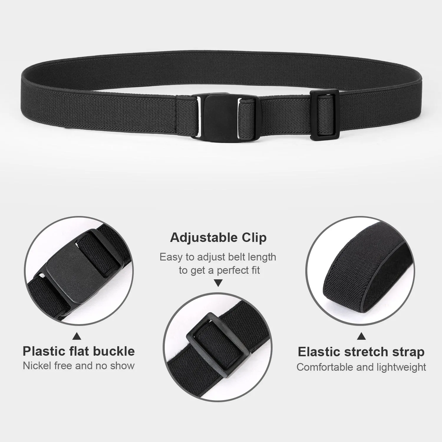 Kids Adjustable Elastic Belts for Pants Children Stretch Belts for Boys and Girls by JASGOOD