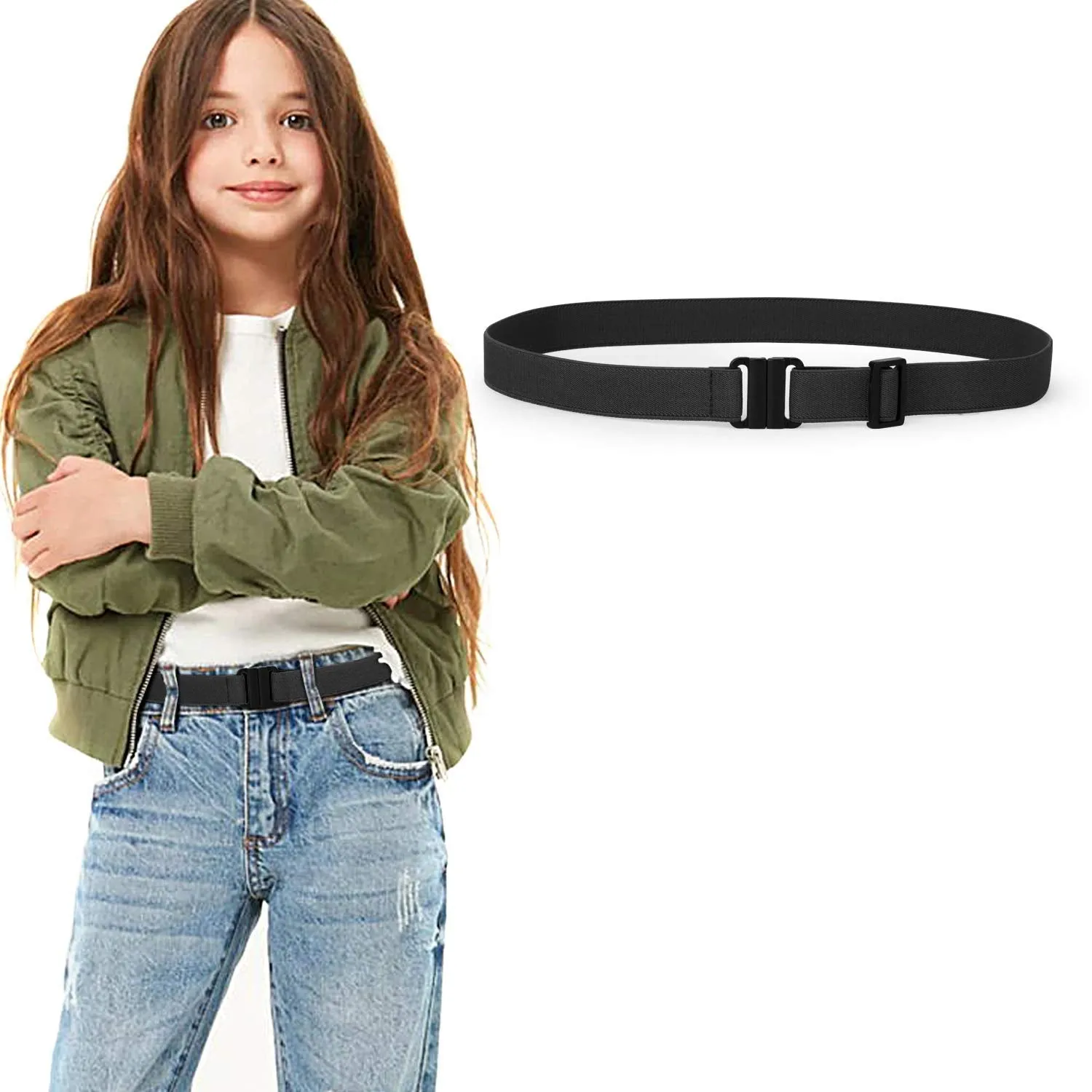 Kids Adjustable Elastic Belts for Pants Children Stretch Belts for Boys and Girls by JASGOOD