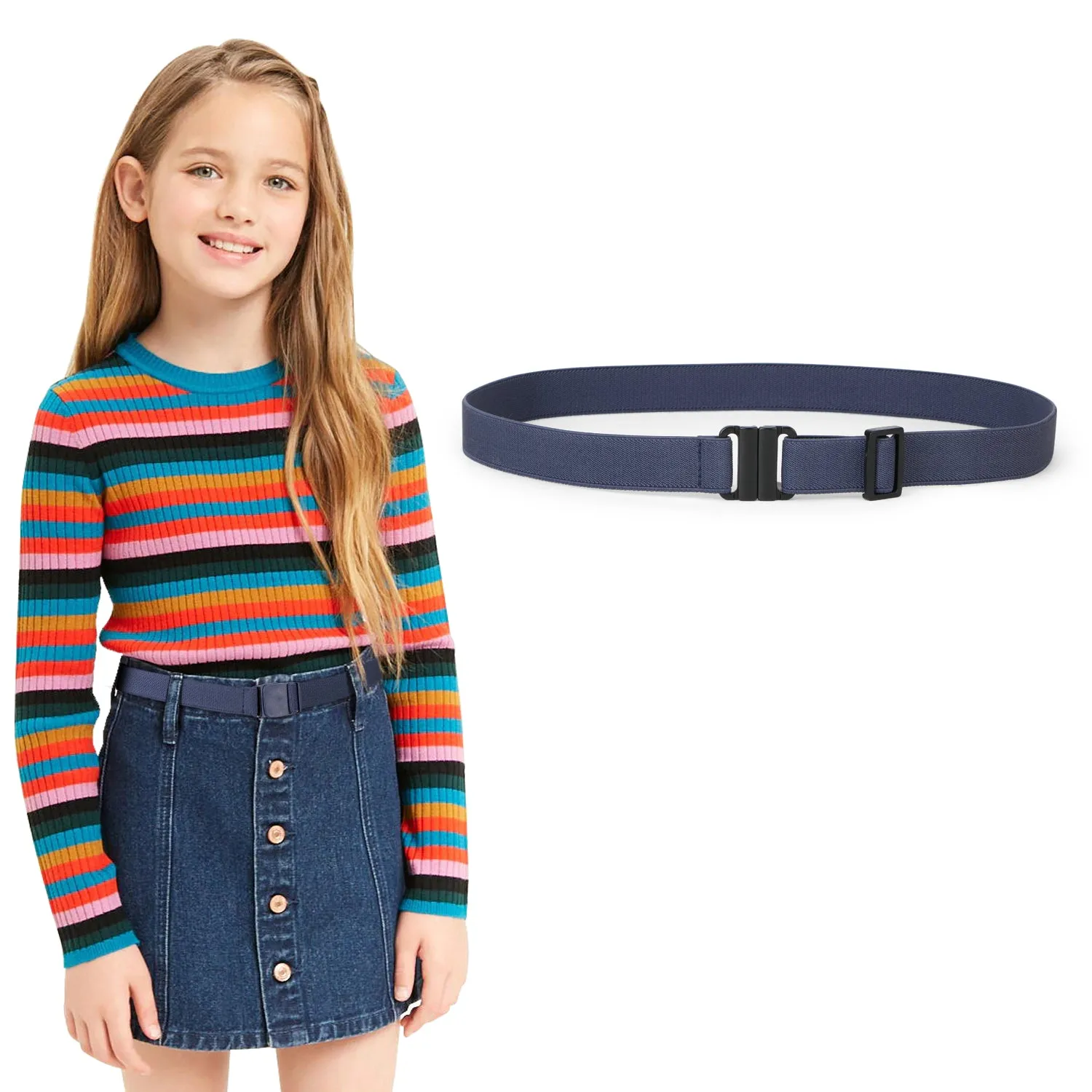 Kids Adjustable Elastic Belts for Pants Children Stretch Belts for Boys and Girls by JASGOOD