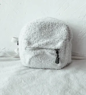 Kids Mini Boucle Backpack - White