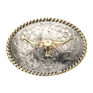 Kids’ Oval Longhorn Rope Edge Buckle
