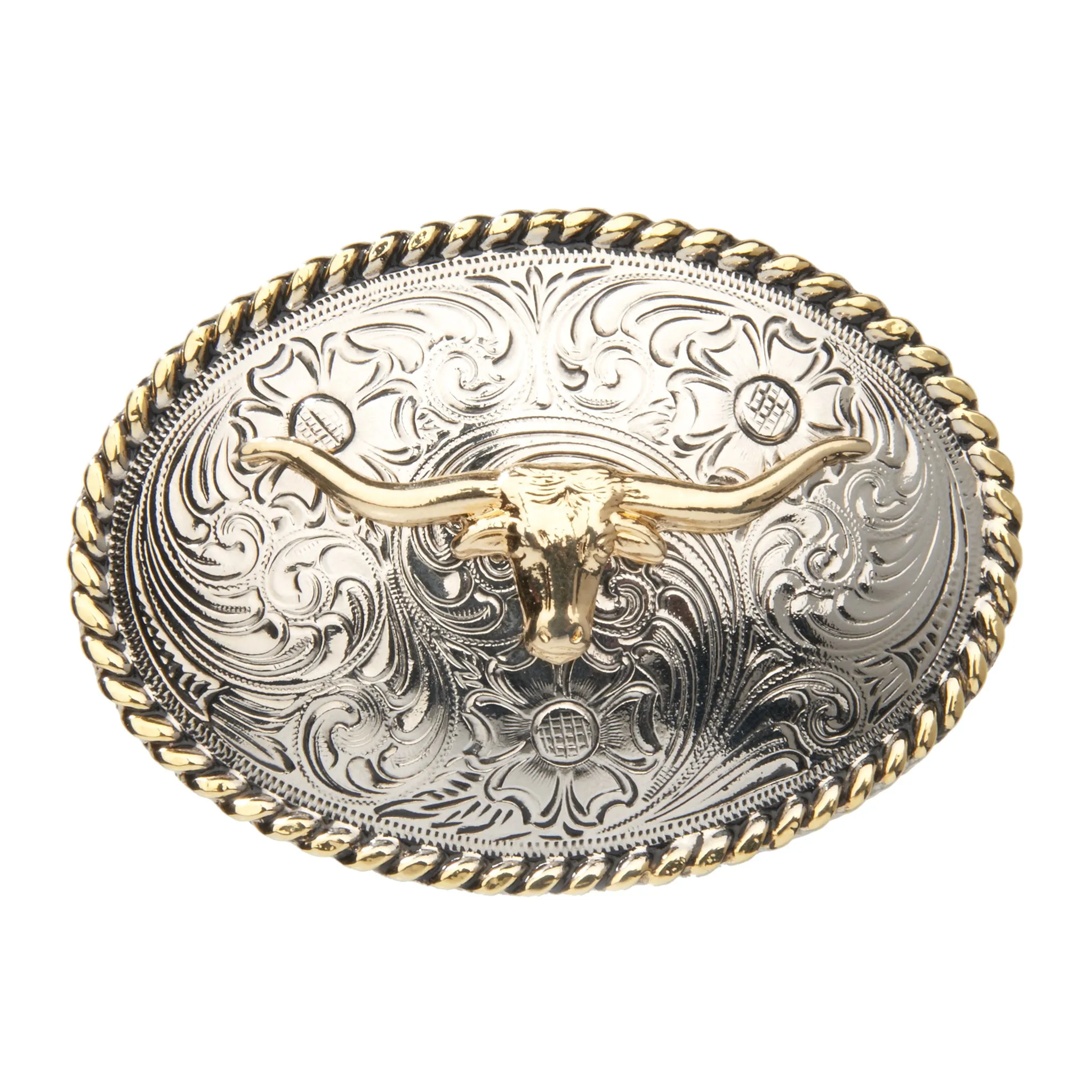 Kids’ Oval Longhorn Rope Edge Buckle