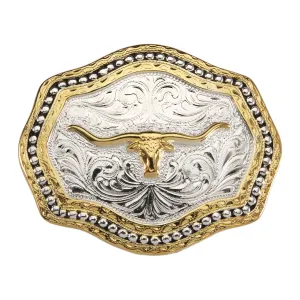 Kids’ Scallop Longhorn Black Buckle
