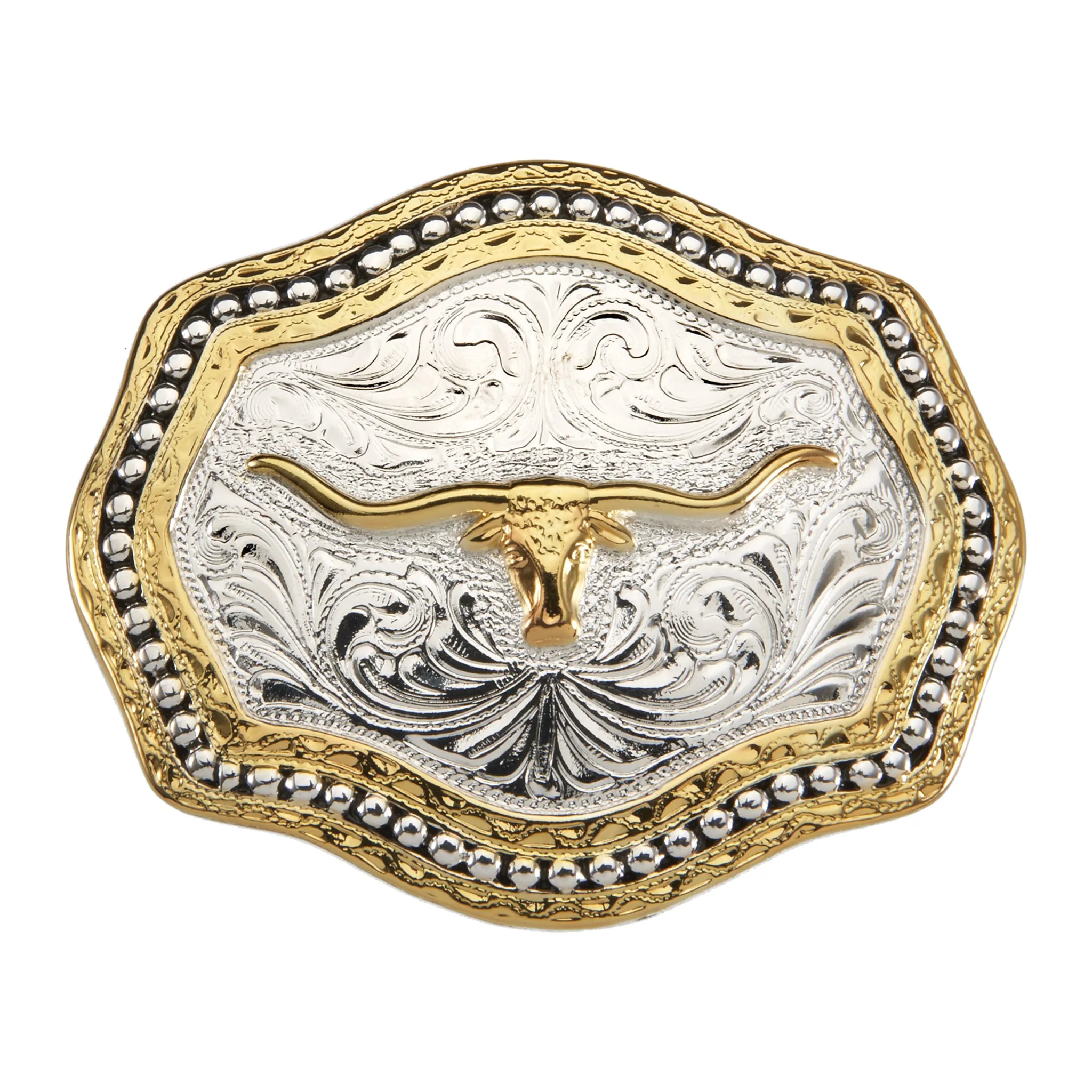 Kids’ Scallop Longhorn Black Buckle