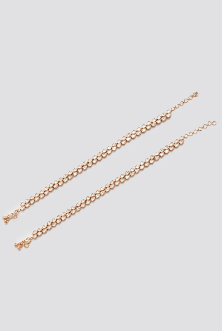 Kundan Gold Anklets