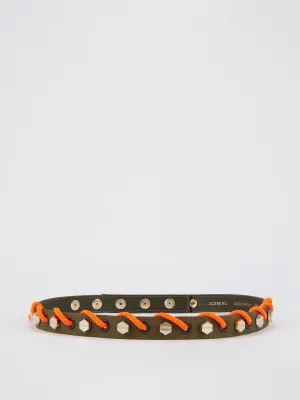 Lace Embellished Fabric Belt