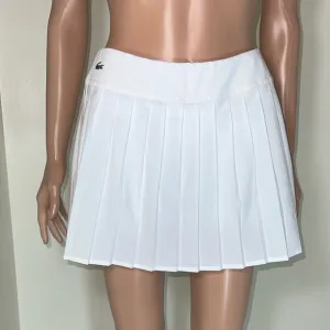 Lacoste Athletic Pleated White Tennis Mini Skirt Sport