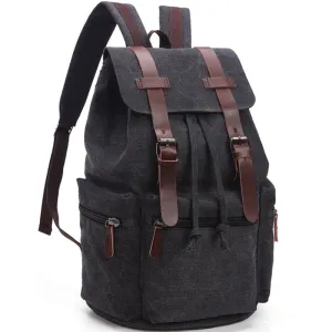 Large Laptop Bookbag Drawstring Canvas Backpack