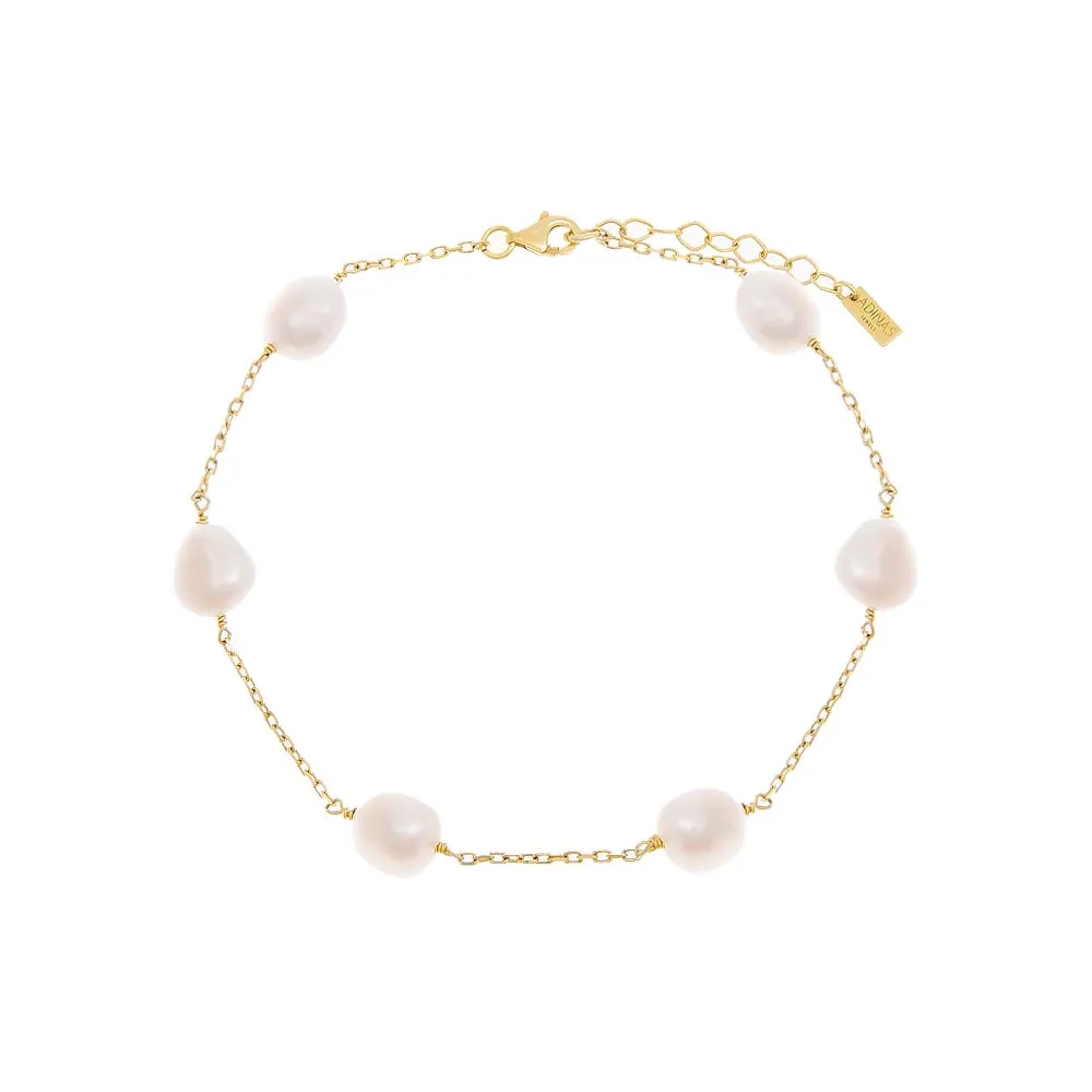 Large Pearl Chain Anklet