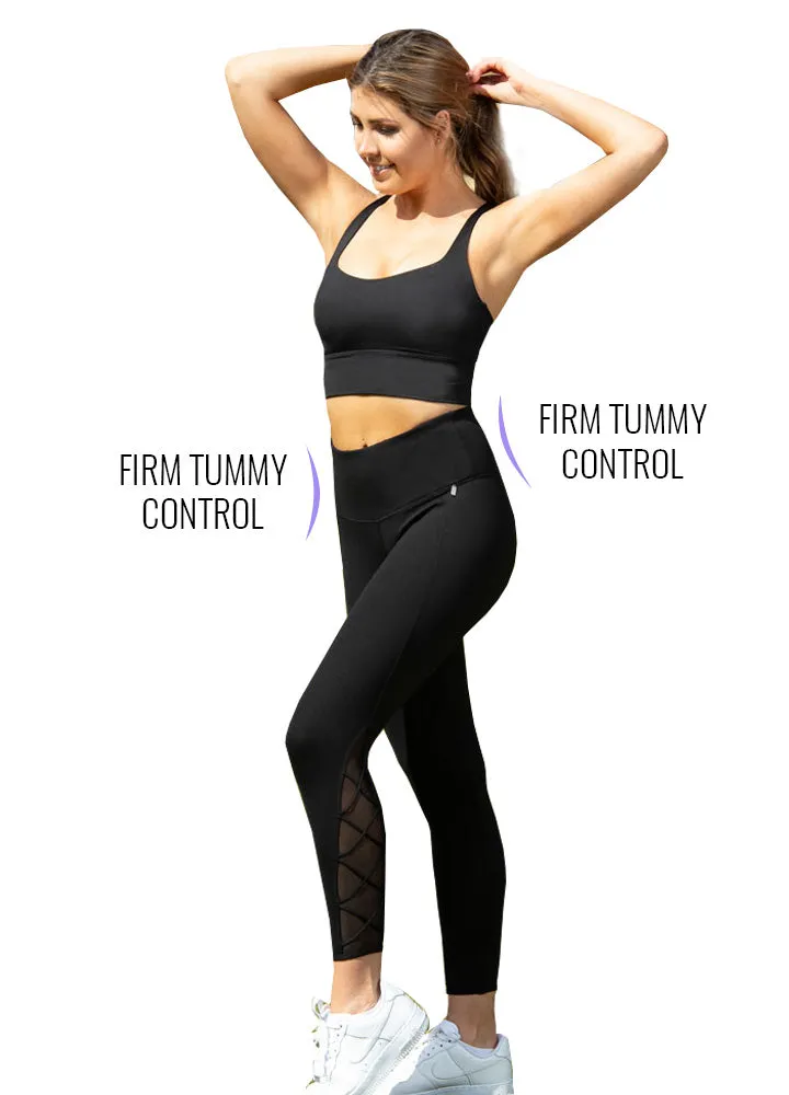 Lattice Mesh 7/8 Length High Waisted leggings