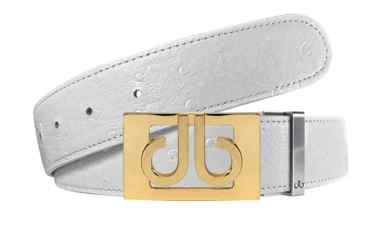 Leather Belt | Gold Designer Buckle