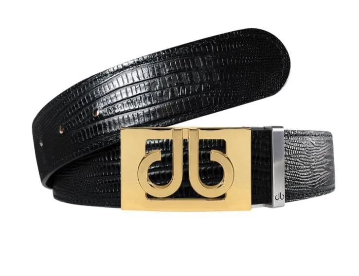 Leather Belt | Gold Designer Buckle