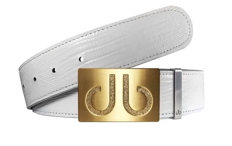 Leather Belt | Gold Designer Buckle