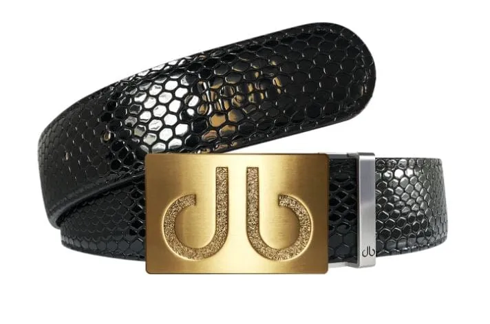 Leather Belt | Gold Designer Buckle