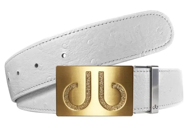Leather Belt | Gold Designer Buckle